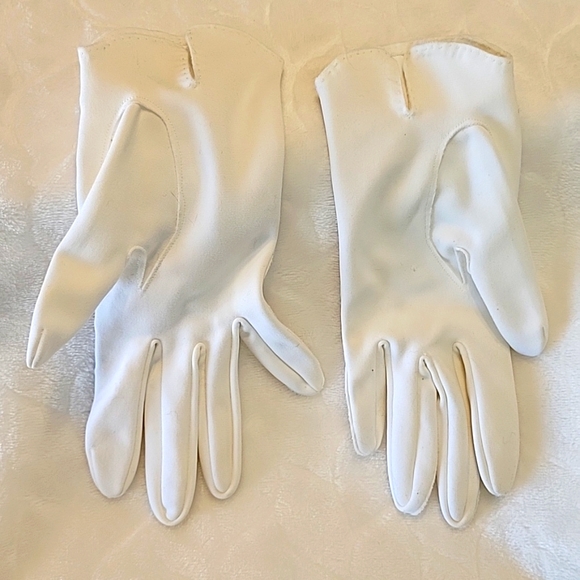 Vintage Van Raalte red polka dot dress gloves size 6 1/2 - Picture 3 of 7